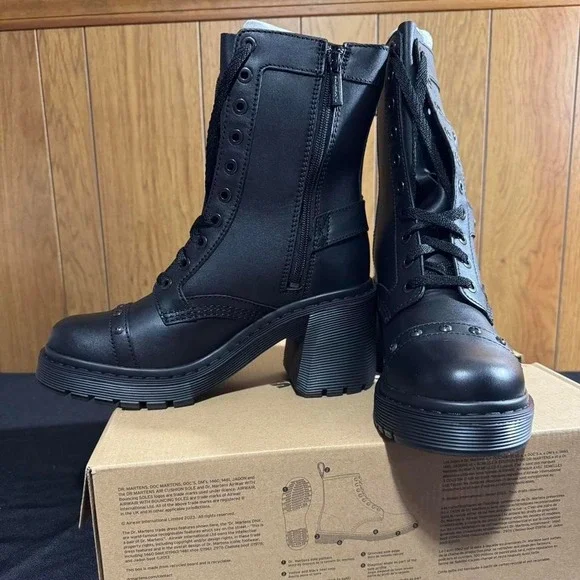 Black Doc Martens Chesney Hi boots Size 10 Womens NEW